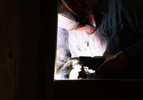 Welder working on a project • Photo by Mary-Ann Zykin