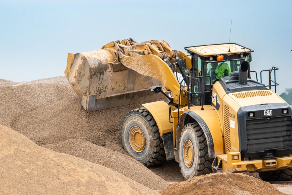 Bulldozer moving aggregate • Photo by Mary-Ann Zykin