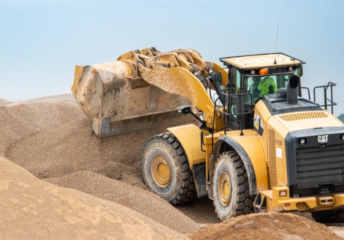 Bulldozer moving aggregate • Photo by Mary-Ann Zykin