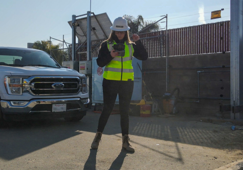 Mary-Ann Zykin during a drone video.