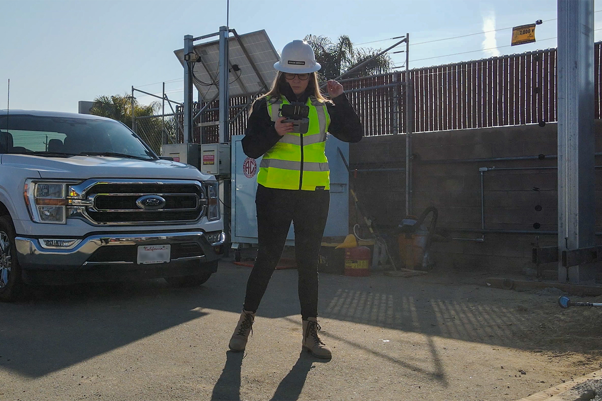 Mary-Ann Zykin during a drone video.