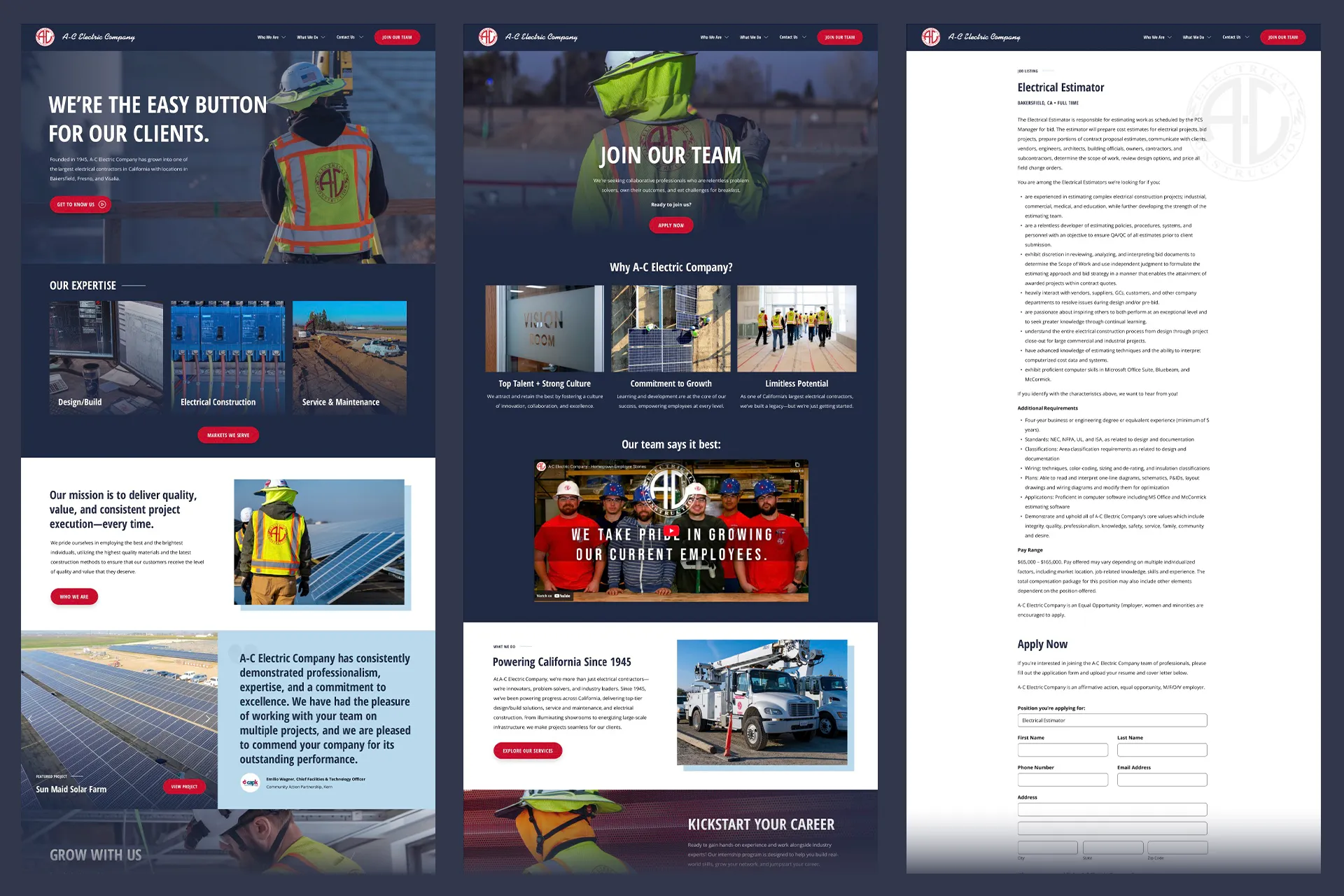 A-C Website Screenshots Set 1