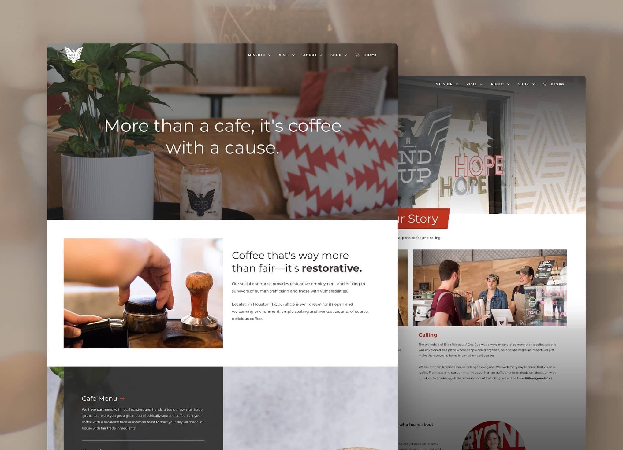 A 2nd Cup Website screenshots