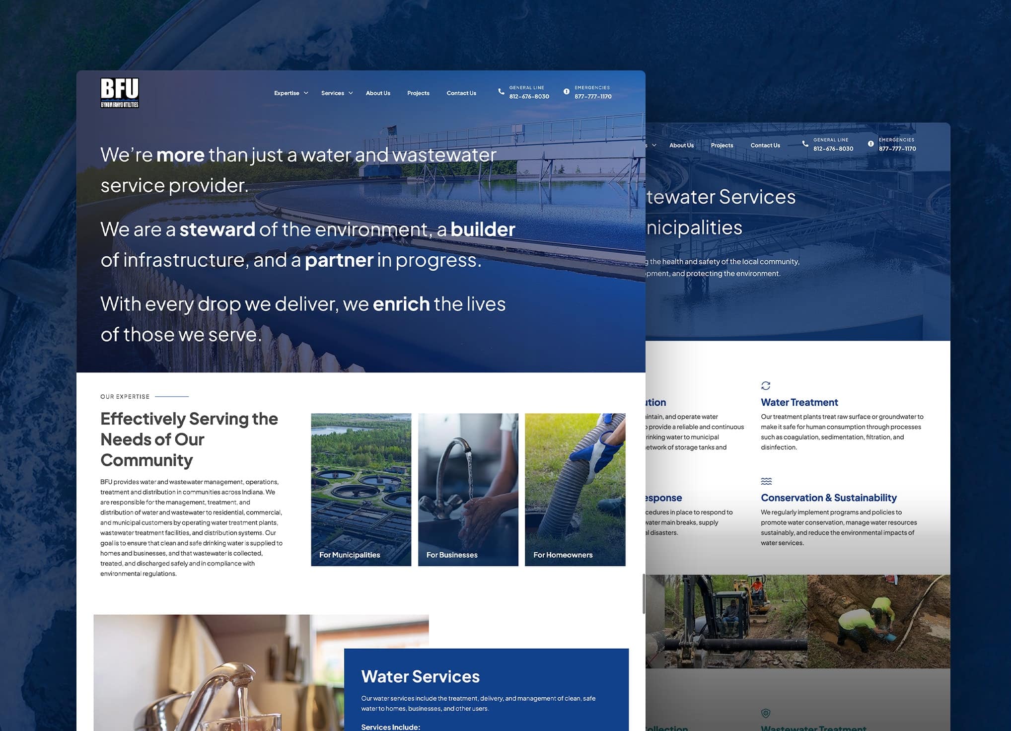 BFU Indiana website pages