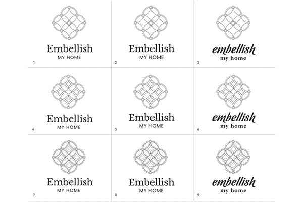 Embellish My Home logo process