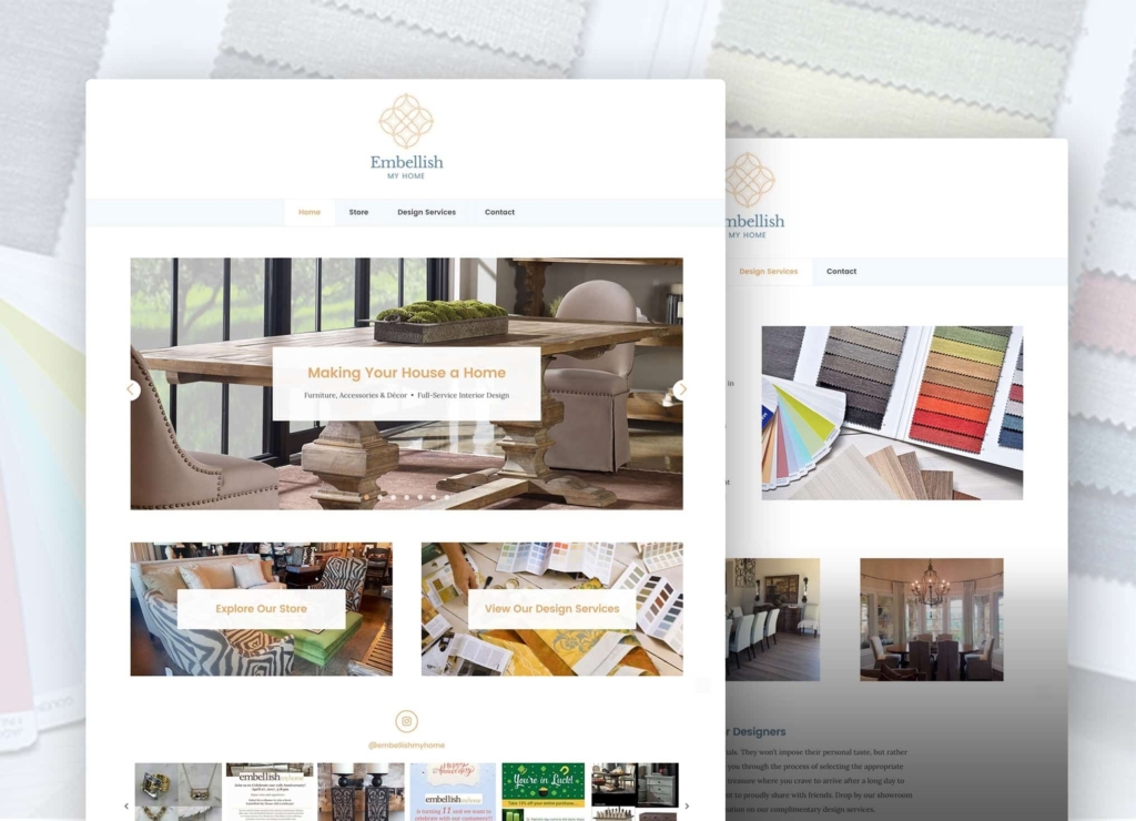 Embellish My Home Website screenshots