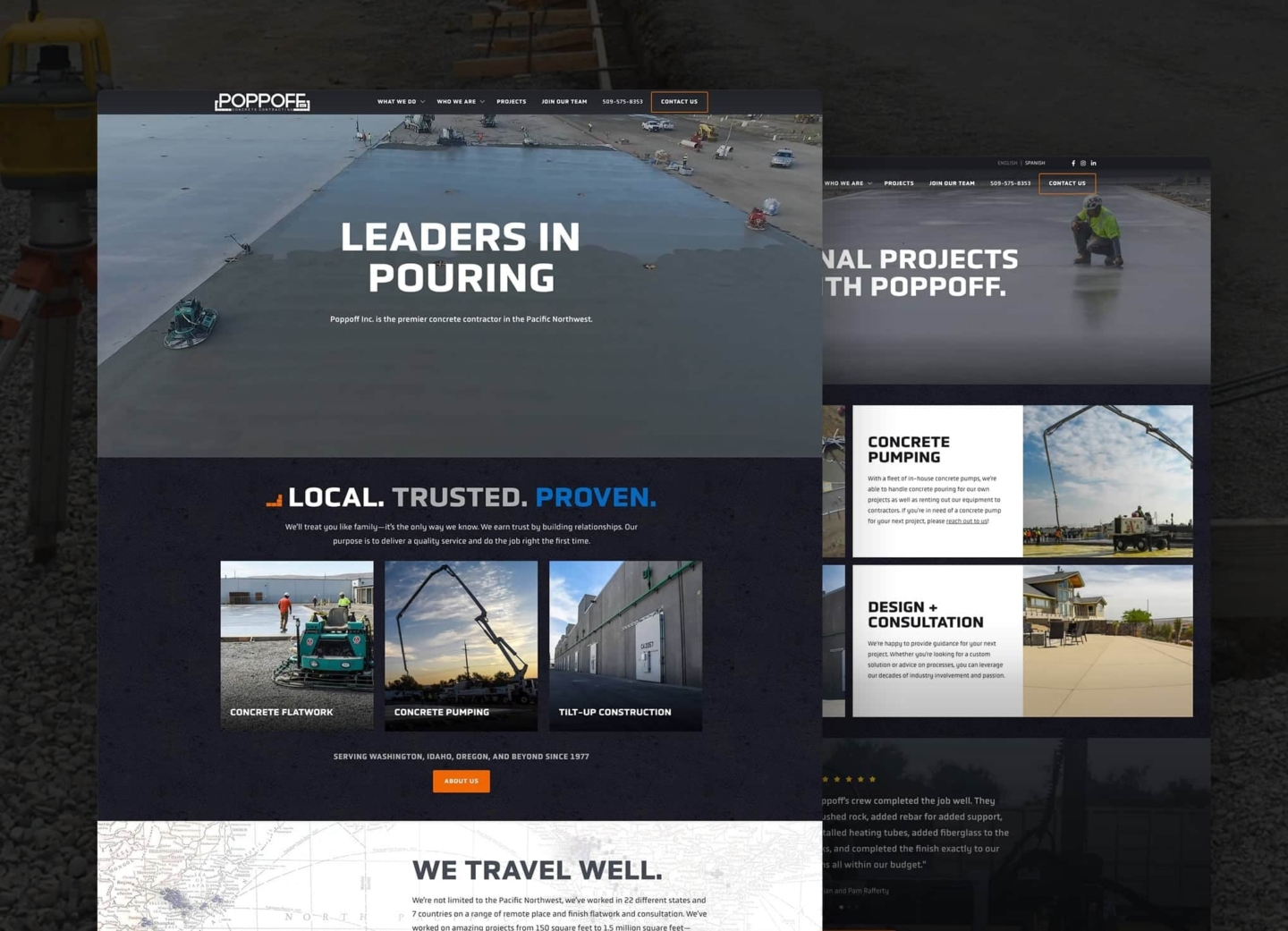 Poppoff website screenshots