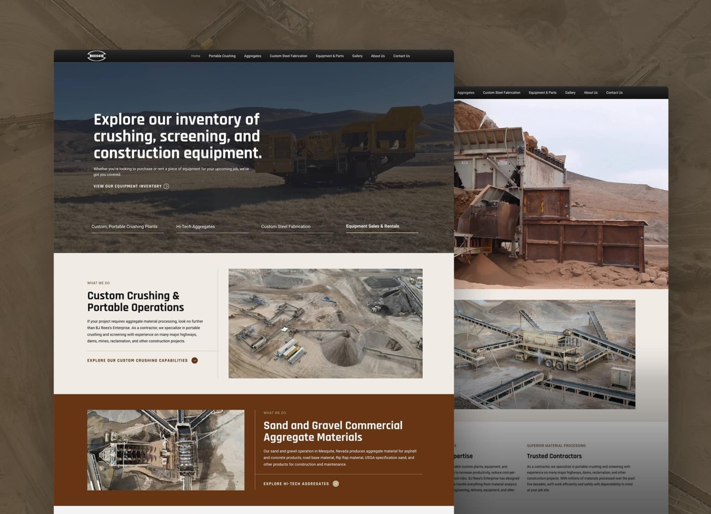 Reesco website pages