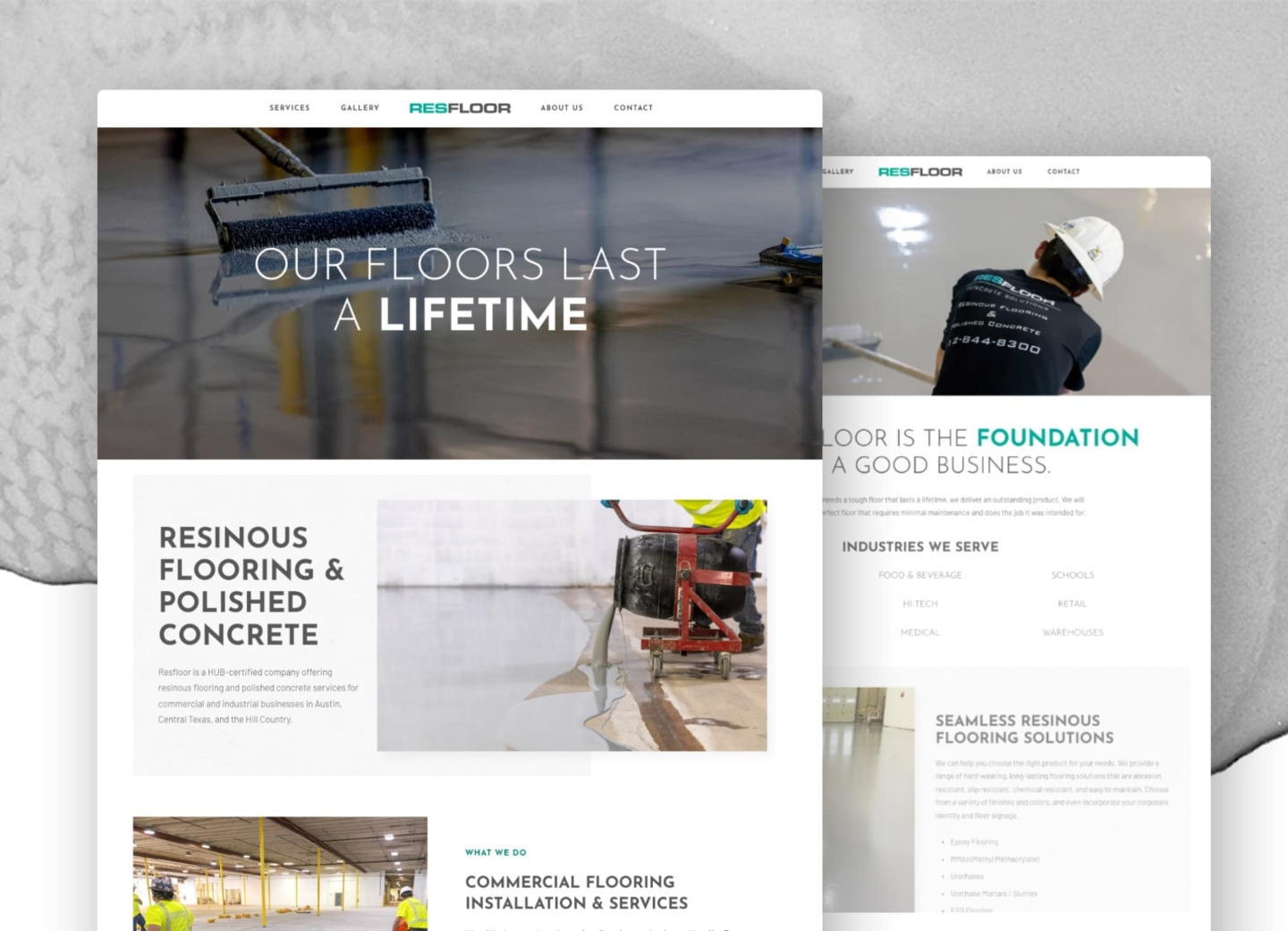 Resfloor Website screenshots