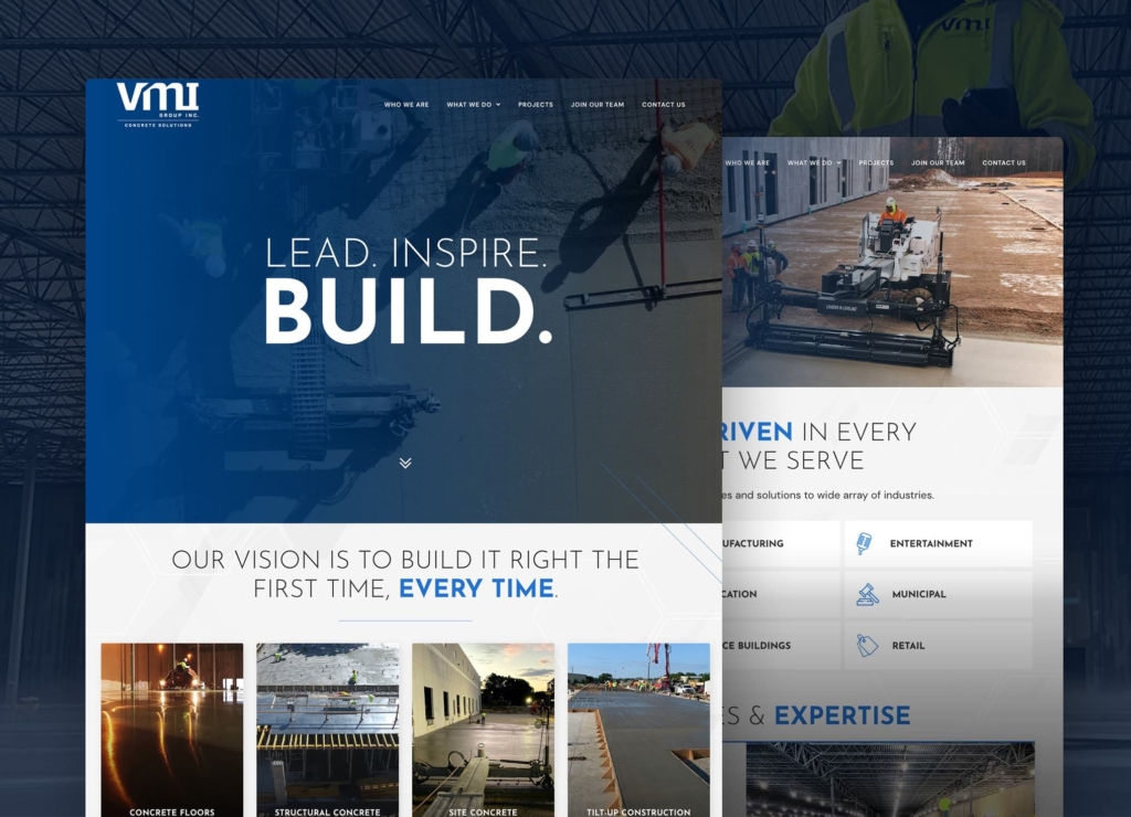 VMI Group Website screenshots